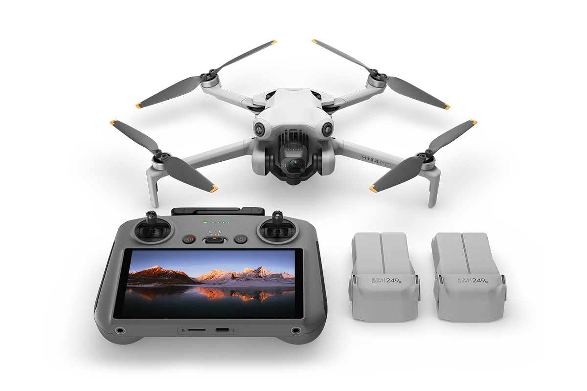 DJI MINI 4 PRO FLY MORE COMBO PLUS (DJI RC 2) INCLUDES 3